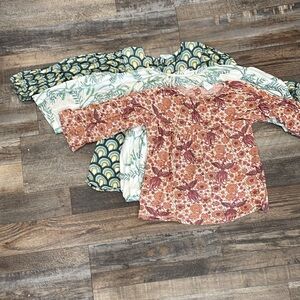 Bundle of 3 Kate Quinn Yoke Sleeve Shirts